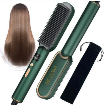 Electric hair straightener comb