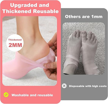 Silicon moisturizing socks